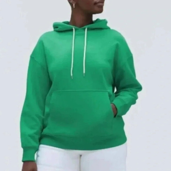 EVERLANE NEW NWT WOMENS HOODIE SWEATSHIRT THE TRACK MINT GREEN LOUNGE SIZE XS - Picture 1 of 4